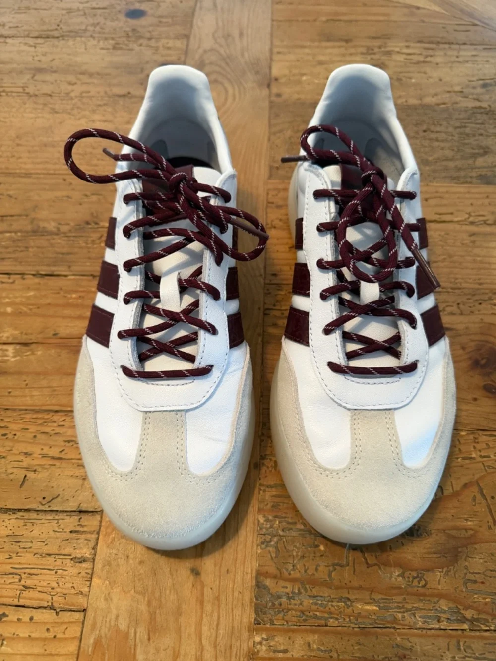 Adidas Maroon & White Barreda Decode Confetti Shoes Men 8/Women's 9.5